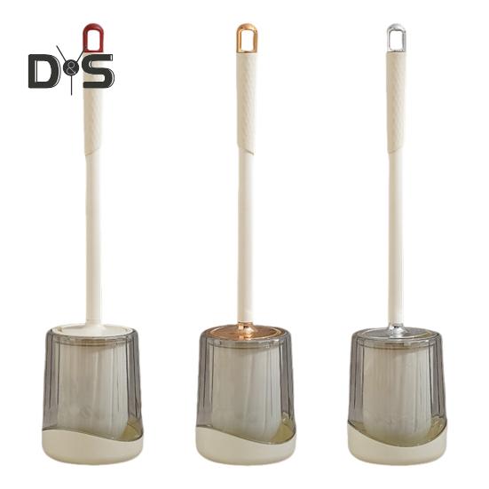 Toilettenbürste mit Halter, Toilettenbürsten aus Kunststoff, Badezimmer-Toilettenbürsten, feiner Bürstenkopf, verlängerter Griff, wandmontierbare Toilettenschüsselbürste