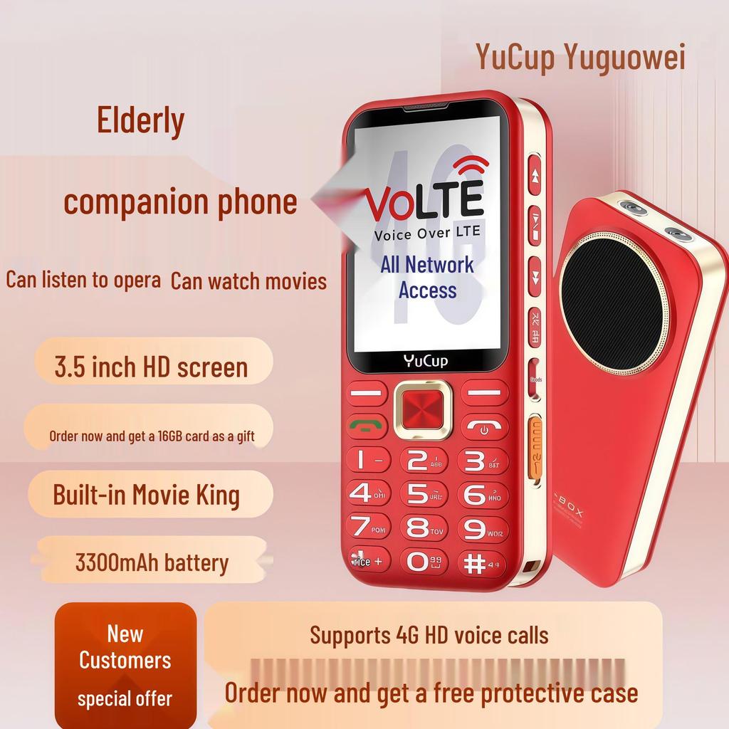 Opera 4G Senior Mobile Phone: Large Screen, Radio, Big Speaker and Earpiece