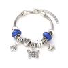 Vintage Handmade Alloy Large Hole Glass Bead Elephant Tree of Life Design Transparent Bracelet Multiple Styles Available