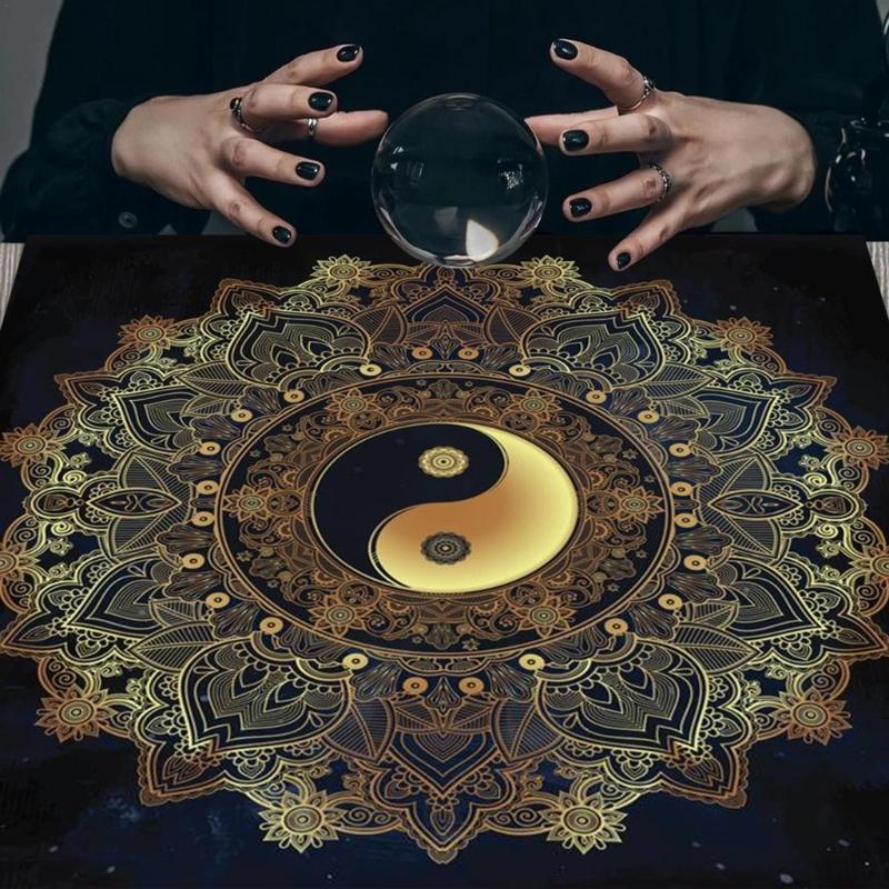 Astrology Tarots Table Altar Cloth Metaphysical Board Game Mat Pendulum Divinations Altar Tablecloth Board Game Card Pad