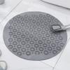 Bathroom Mat Anti-slip Sucker Round TPR Bath Mat with Drain Hole Silicone Bathing Rugs Foot Massage Pad Bathtub Soft Shower Mat