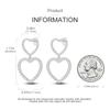 925 Silver Exquisite Simple Love Heart Series Drop Earring For Woman Fashion Party Gift Elegant Jewelry Accessories