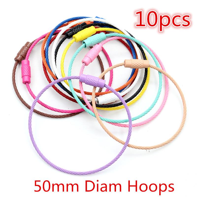 New Colors Mixed Alloy Open Rings Lobster Clasp Hooks DIY Keychain Jewelry Making Findings Supplies Accessories