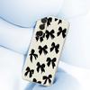 For Samsung Galaxy A36 5G Case Black Bow Pattern Printing Straight Edge TPU Phone Back Cover