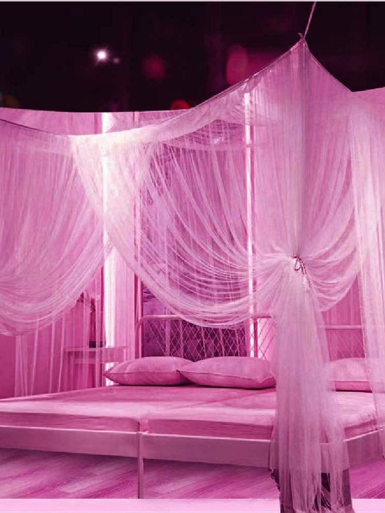 

European style mosquito net black white oversized four door mosquito net outdoor European and American large mosquito net 190x210x240cm