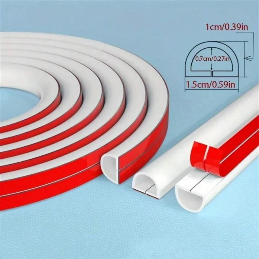 1/2/3/5meter Soft PVC Wire Cover Self-Adhesive Cable Management Protector Cord Hider  Wall Mounting