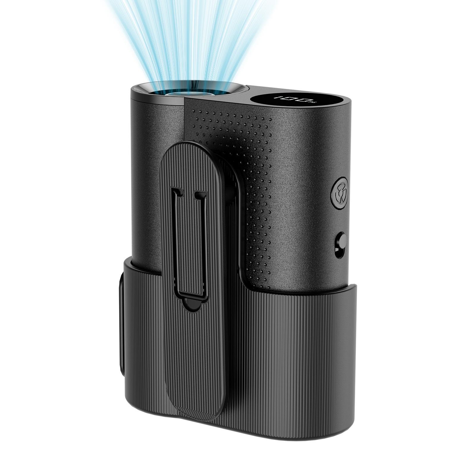 

2025 Новый уличный портативный вентилятор для подвешивания на поясе Мини-вентилятор со 100 скоростями Высокоскоростной ветровой энергией Сверхдлинный аккумуляторный вентилятор для подвешивания на поясе чёрный