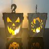 Alluring Halloween Wooden Lanterns With Creepy Ghost And Demon Designs For Holiday Atmosphere