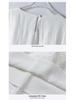 Women's White Cotton Linen Puff Sleeve Belted Midi Dress