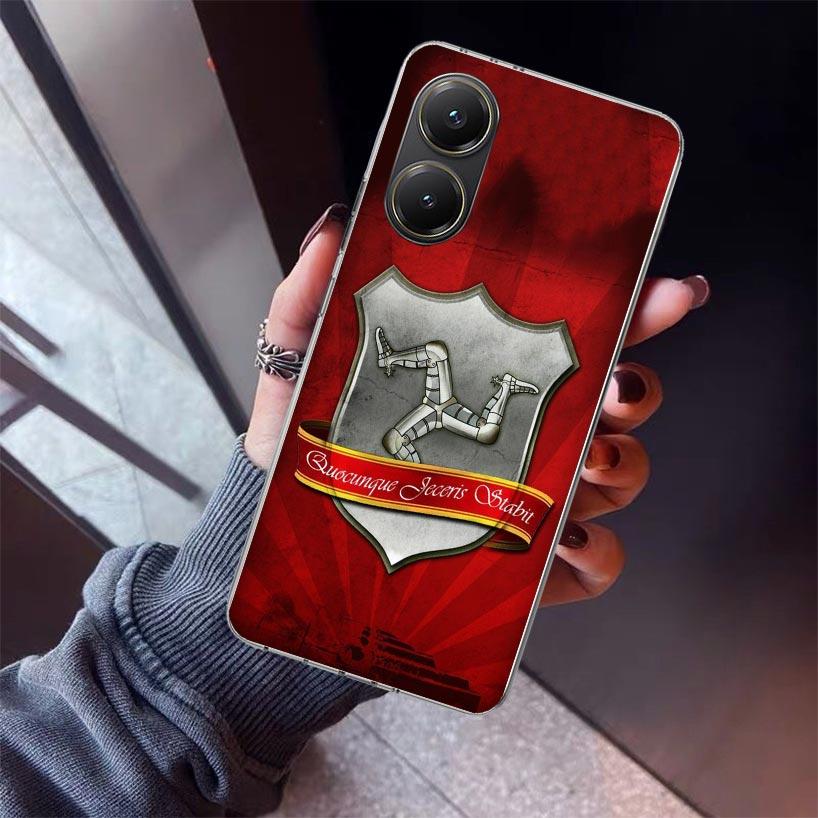 Isle of Man Coat of Arms Phone Case For Xiaomi Poco X7 X6 X5 Pro F7 Ultra Redmi 15C 15 13 13C 12 12C 10 10A 10C 9 9A 9C 9T Shell
