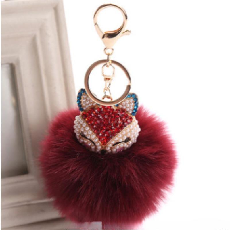 Výprodej Ručně vyráběná kožešinová bambulka na klíčenky Králičí kožešinová koule Klíčenky Držák na klíče Ozdoby na telefon Kabelka Šperky Doplňky