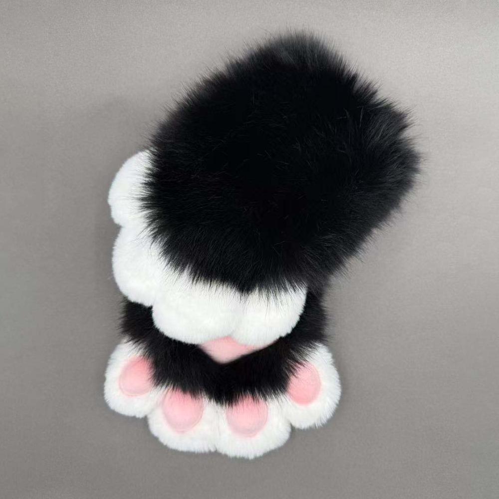 

Furry Plush Cat Paw Gloves Cartoon Cat Claw Mittens Cute Cosplay Props Club