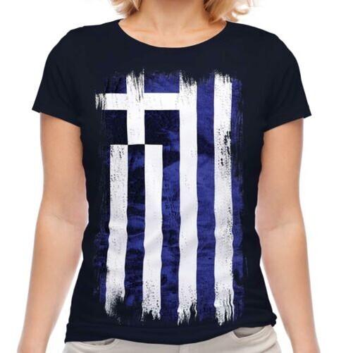 

Greece Grunge Flag Women T-Shirt Hellas Greek Ellada Hellenic Greek 4XL