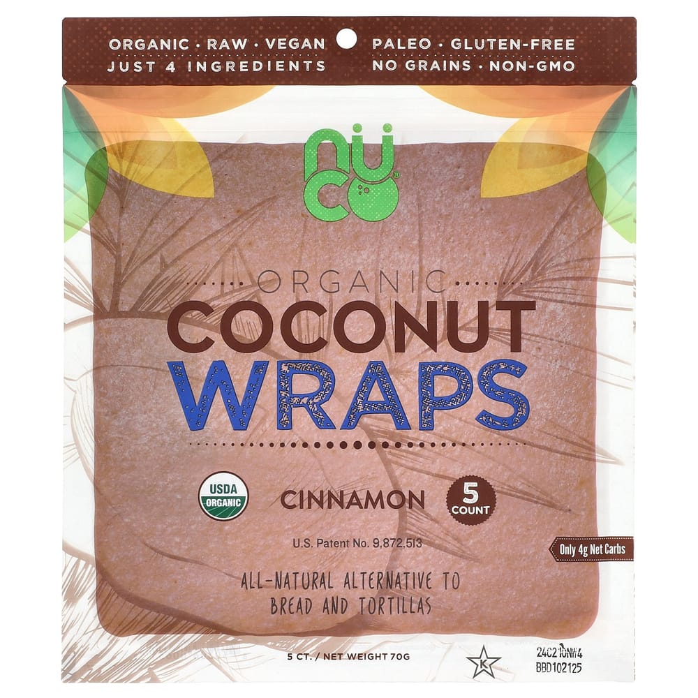 iHerb Nutrition Concept Coconut Wraps Cinnamon (5 Count, 14g Each)