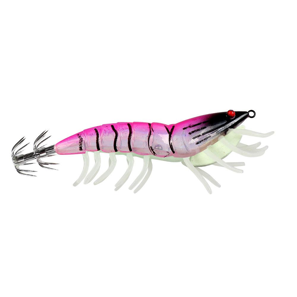 Umbrella-shaped Hook Luminous Fake Shrimp Bait12cm22gSea Fishing Lure Night Fishing Squid Special Bait