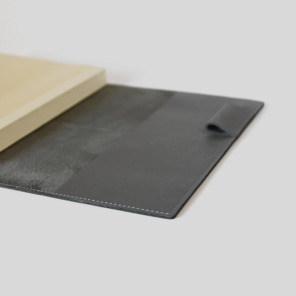 A5 size notebook cover with pen holder not (notebook included) (gray)