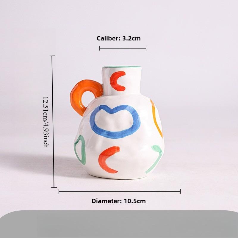 Керамическая Ваза Декор Гостиная Цветочная Композиция Креативная Ручная Роспись Декор