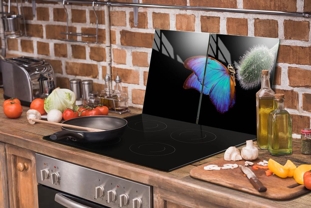 SZKLANA PŁYTA OCHRONNA NA KUCHENKĘ 85x52 MOTYL