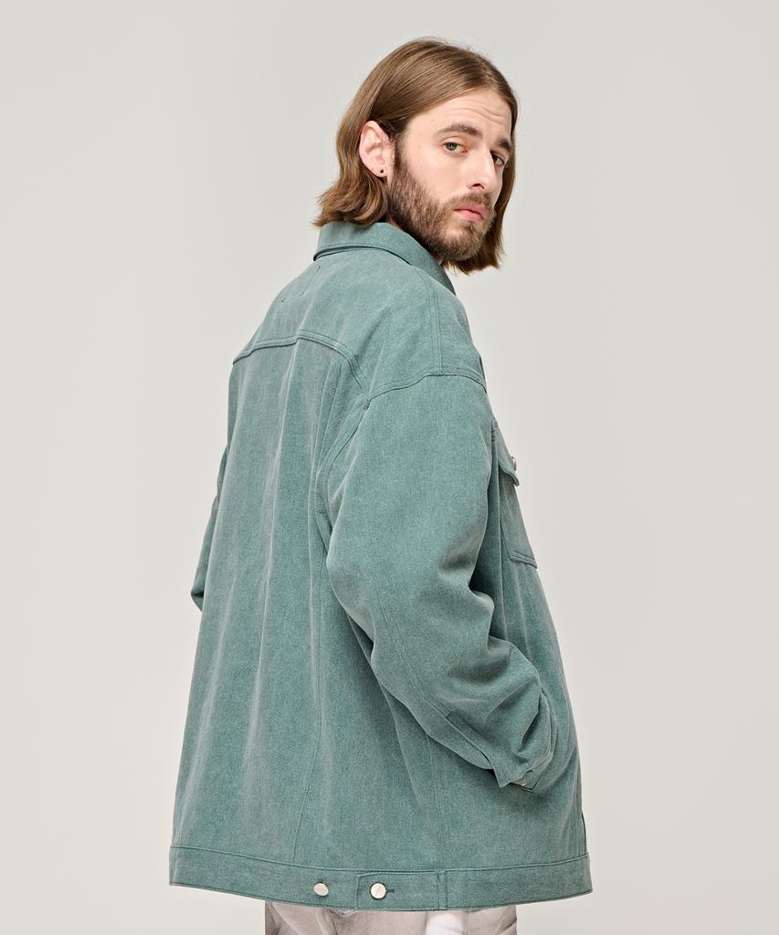 Cargobros Cb Pigment Bio Trucker Jacket (Green)
