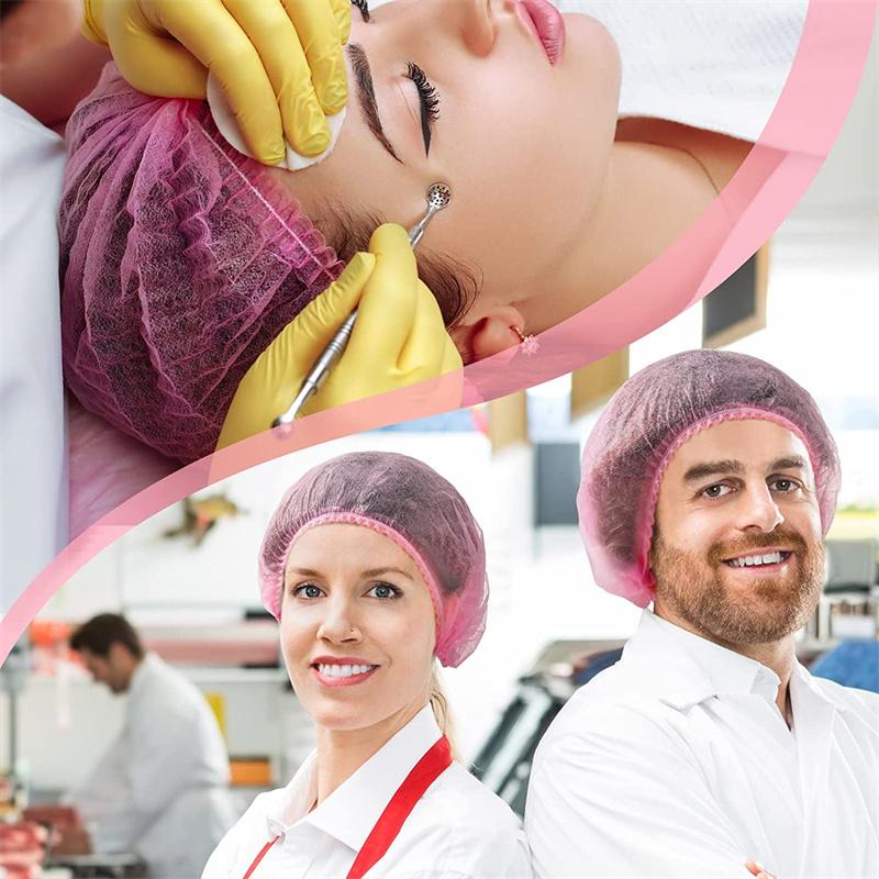 21“ Disposable Caps Hair Net Bouffant Cap Hairnet Men Women Head Cover for Service Work Cooking Kitchen Spa Tattoo Tanning Salon