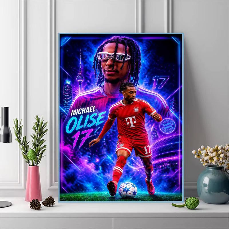 Football Jersey Sponsor Logos 100% Round Full Drill 5D DIY Diamond Painting Embroidery Cross Stitch Rhinestone Decor
