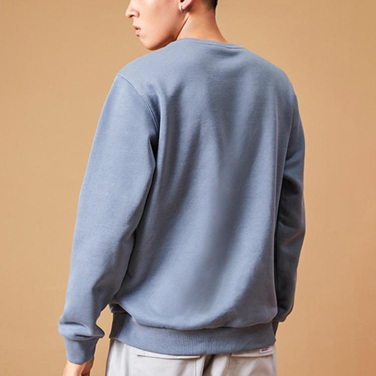 Li Ning Casual Sports Fleece Warm Pullover Sweatshirt Men Sweatshirt Firestone-Blue AWDPD19-2