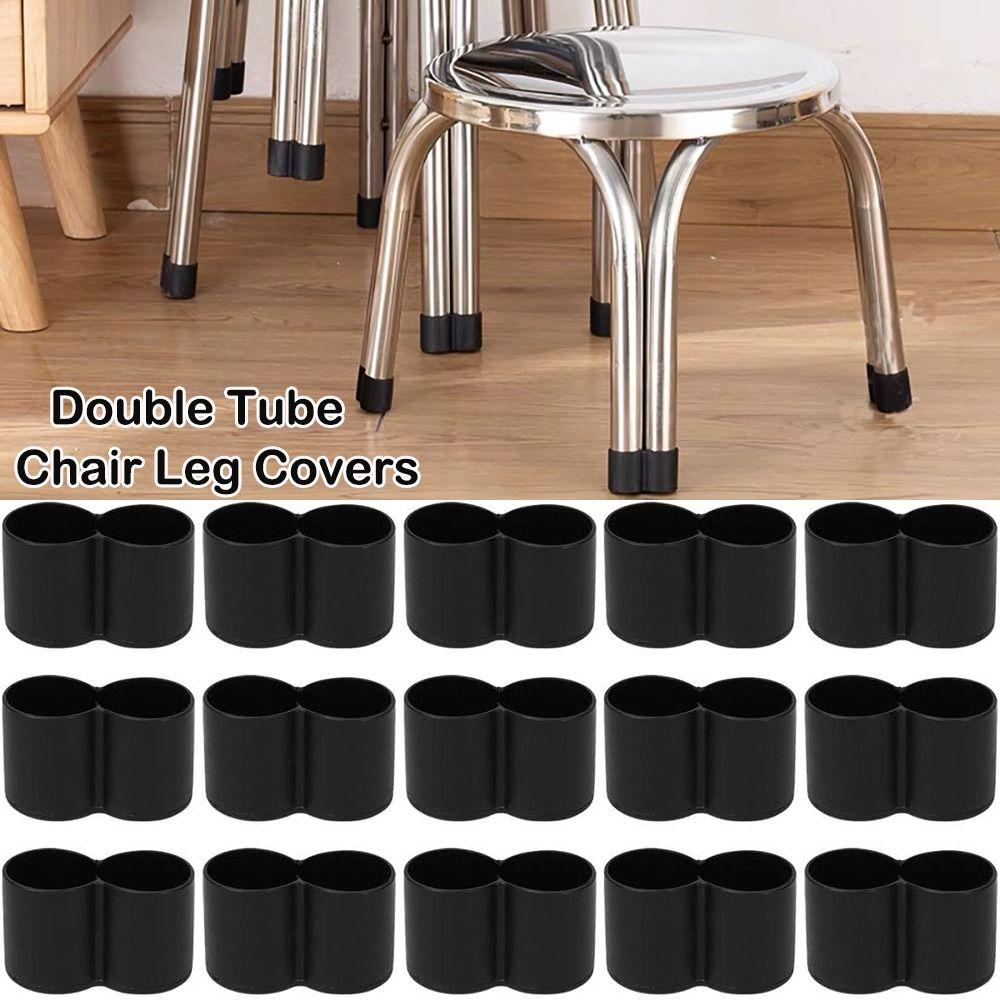 Silicone Pads Round Bottom Furniture Feet Double Tube Feet Covers Chair Leg Caps Plastic Pipe Cover
