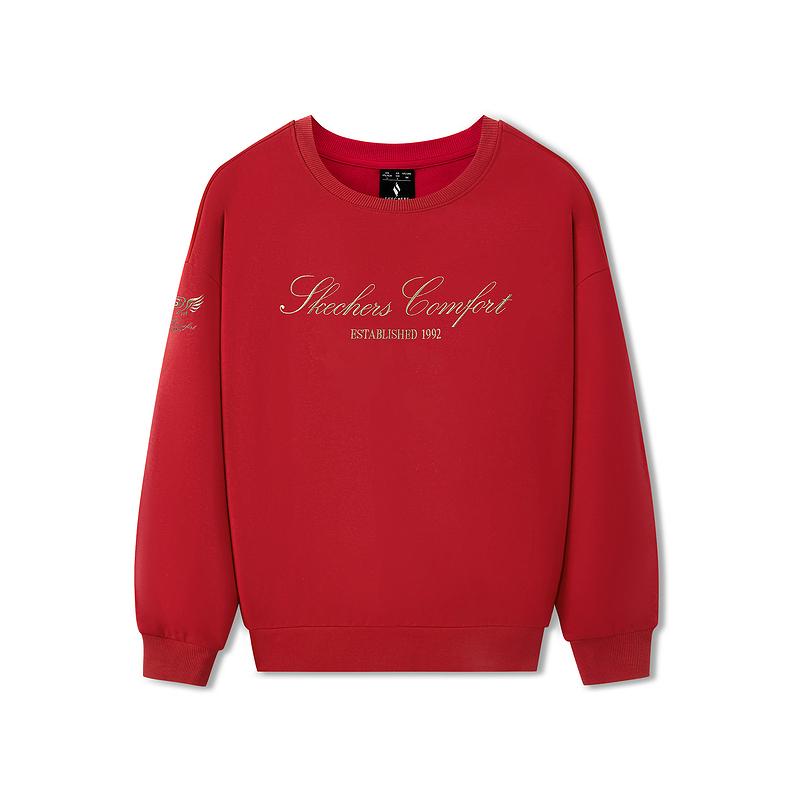 Skechers New Year Series Round Neck Long Sleeve Pullover Sweatshirt Unisex sweatshirt L126U011-03LC S