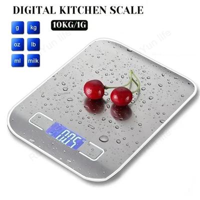 Portable Electronic Digital Kitchen Scale with Timer High Precision LED Display Household Weight Balance Measuring Tools
