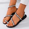 Modne buty damskie 2024 Gorąca wyprzedaż Wsuwane sandały damskie Letnie sandały z odkrytymi palcami Perły Jednolite Lekkie Outdoorowe Casualowe Płaskie Sandały w dużych rozmiarach
