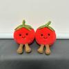 Tomato Plush Toy Keychain Cartoon Vegetable Soft Stuffed Doll Pendant Car Key Ring Backpack Bag Decor Kid Gift