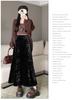 Women's Velvet A-Line Skirt, High-Waist, Slim-Fit, Thick Velvet, Autumn/Winter 2025 Collection
