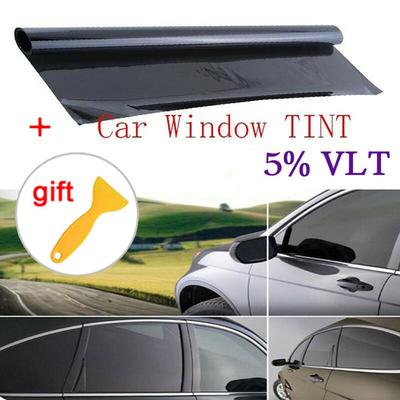 100x50cm Car Window Film Foil Sticker Decal Sticker Sheet Black TINT 5%VLT