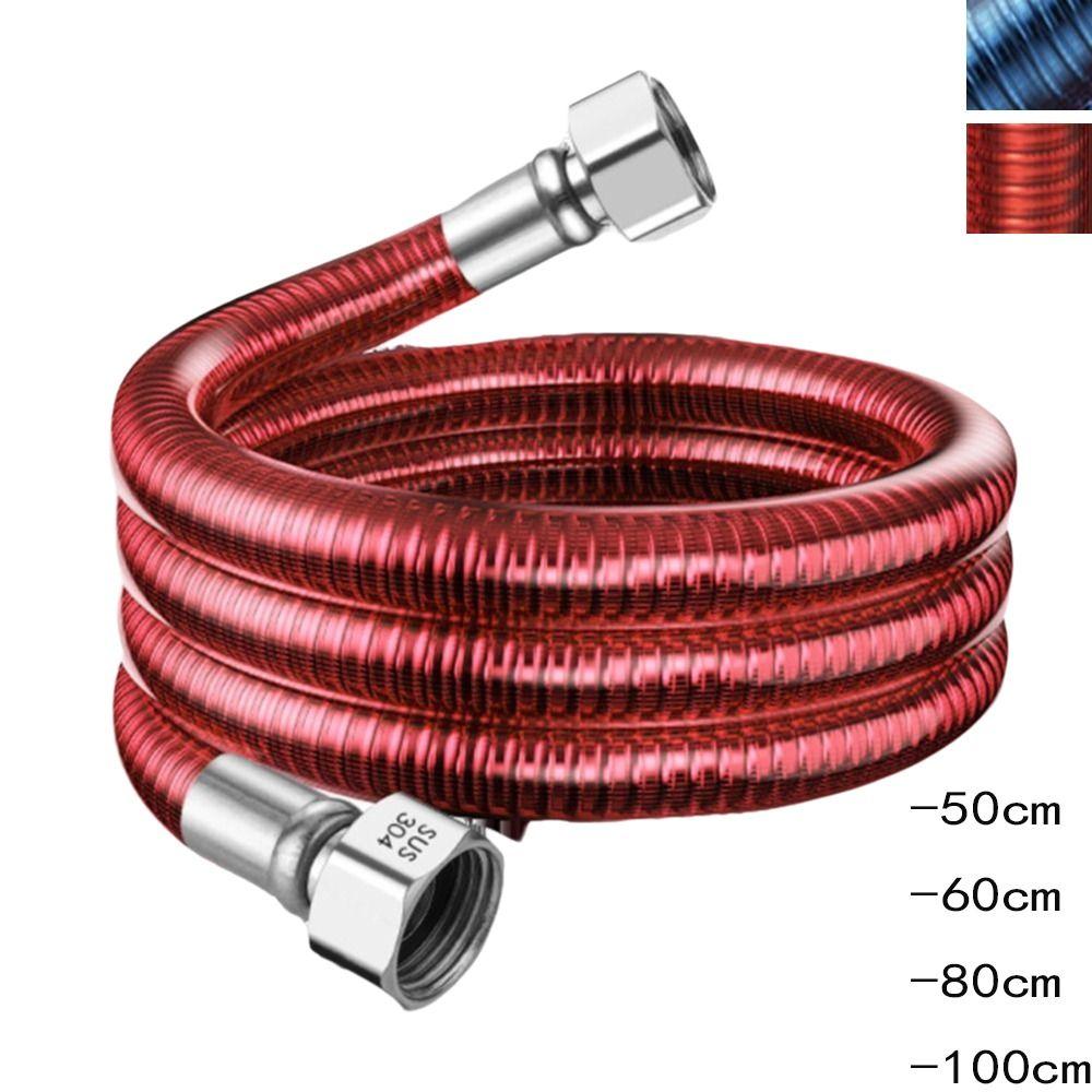 Stainless Steel Handheld Shower Head Hose Corrugated Pipe Water Heater Connector  Household