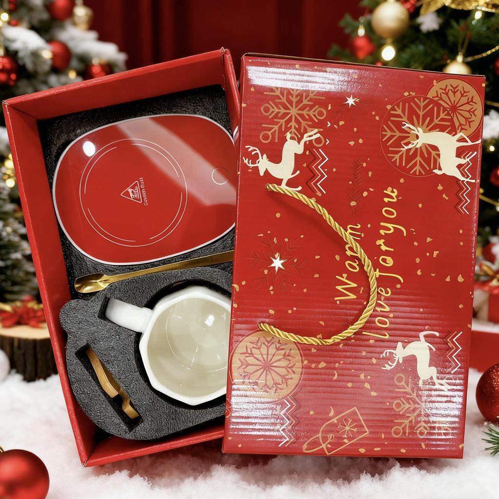 Santa Claus Ceramic Mug Gift Set: Constant Temperature, Large Capacity, High-Quality Cartoon Christmas Cup.