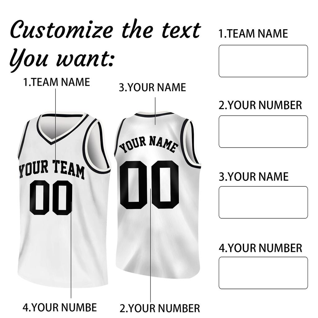 Custom Basketball Jerseys Personalized Printed Team Name & Number Sports Uniform For Men Women Youth