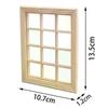 1 Set 1/12 Wooden Unpainted 6-Panel Door Dolls House Miniature Fairy Garden Decoration Furniture Accessories