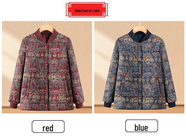 Women's Lightweight Warm Padded Jacket - Ideal for Middle-Aged and Elderly - Close-Fitting Inner Lining for Mothers and Grandmas