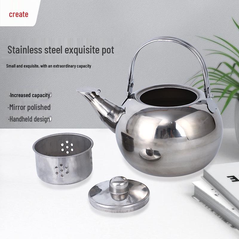 

Чайник для цветочного чая Linglong из нержавеющей стали с фильтром, немагнитный, 14/16/18 см - Идеально подходит для холодной воды и чая. 14cm, 80 per box