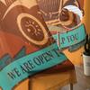 Vintage Auto Service Retro Poster Transparente Vorhänge für Wohnzimmer Transparenter Tüll Fenstervorhang Schlafzimmer Küche Schleier Drapierungen