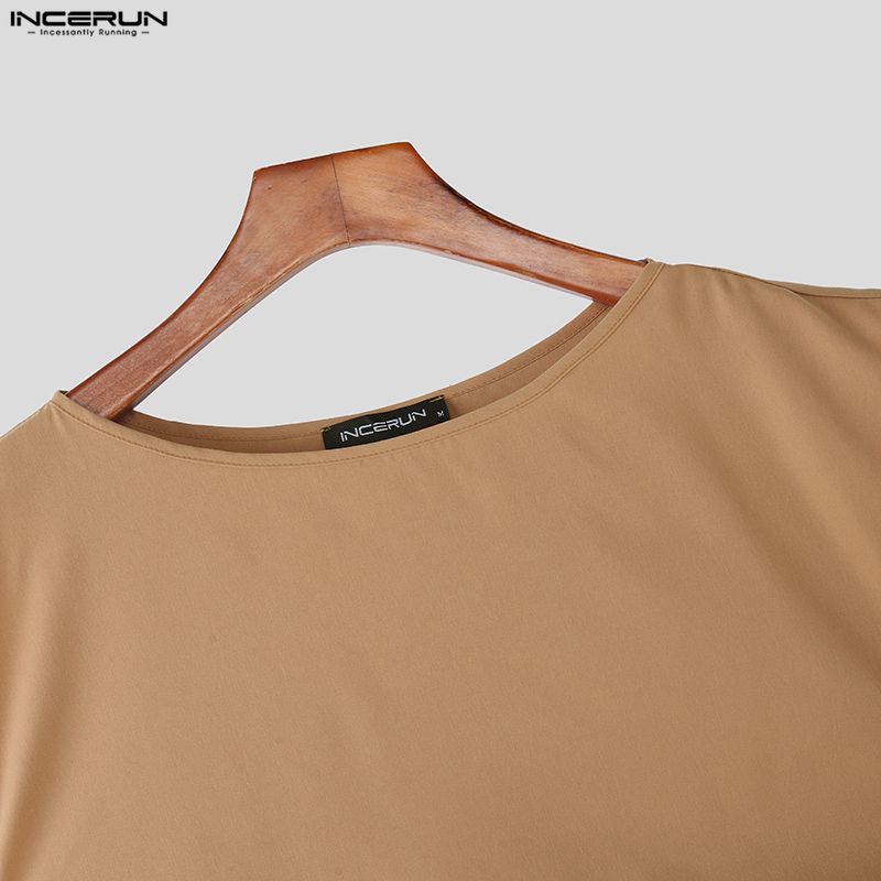 INCERUN Men Two Pieces Sleeveless Ruffled Tank Tops and Trousers Casual Pants Sets Outfits