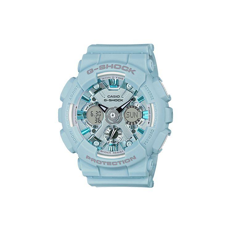 

Casio G-Shock Youth Series Summer Macaron Unicorn Shock Resistant Anti-Magnetic 200M Water Resistant Quartz Movement Resin Strap GMA-S120DP-2A Light Blue Band