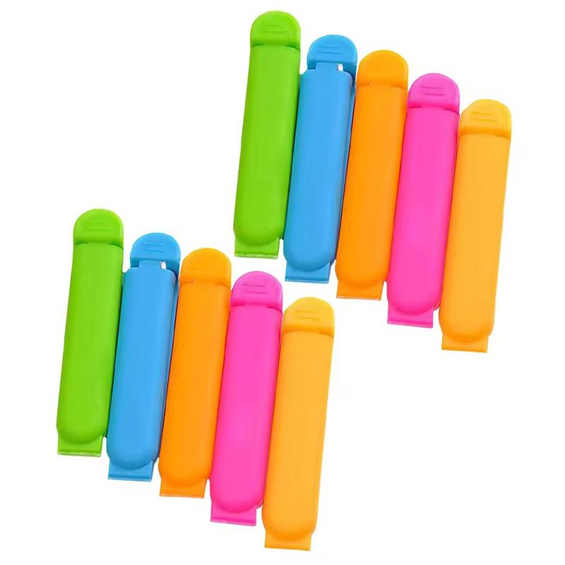 10PCS Colorful Sealing Clips 7/11cm Size Plastic Moisture-Proof Food Sealer Clamp Reusable Kitchen Storage Tools Home Supply ZYF