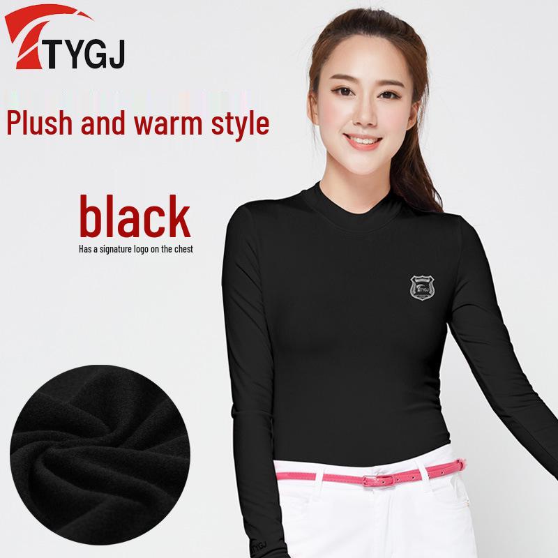

TTYGJ Women s Golf Base Layer Long Sleeve Crew Neck Warm T-Shirt for Autumn/Winter Extra Large