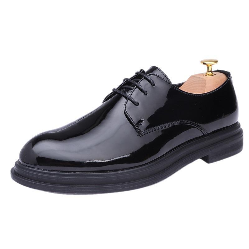 Large size British dress fashion men's leather shoes 38-47 size platform leather shoes men's leather shoes