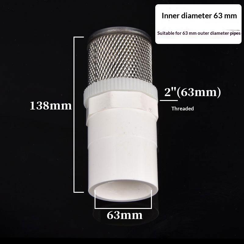 20~63Mm 304 Stainless Steel Filter Pvc Pipe For Small Aquarium Tank Water Pump Inlet Tube Filter Garden Drip Irrigation Filter