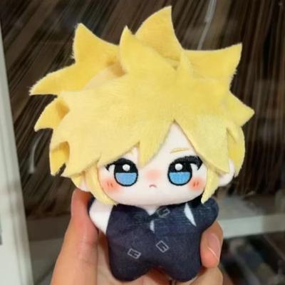 Final Fantasy VII Cloud Strife Cosplay Anime Peluche 10CM Cuerpo Relleno Peluche Colgante de Dibujos Animados Adorno para Mochila Regalos de Cumpleaños