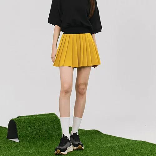 Pleated Sports Tennis Short Skirt Set, Golf Running Dance