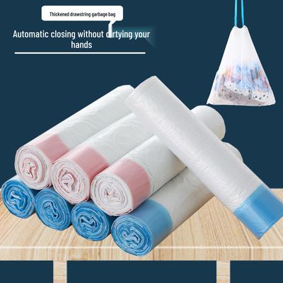 Large White Drawstring Garbage Bags, Thickened for Kitchens, Disposable with Automatic Closure, Free Shipping