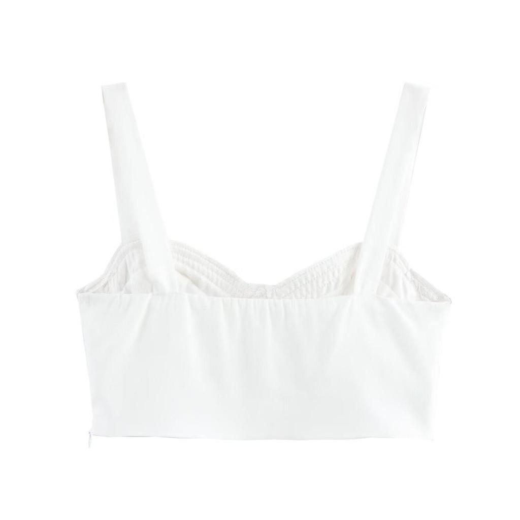 2025 Spring Women's European & American Fashion Simple Short Sling Top